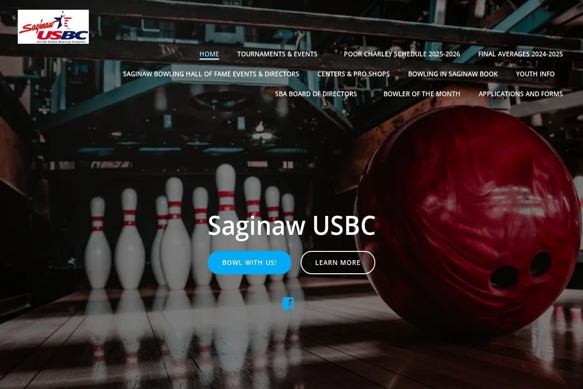 Homepage screenshot of the Saginaw USBC website built by Vertex Digital Studios